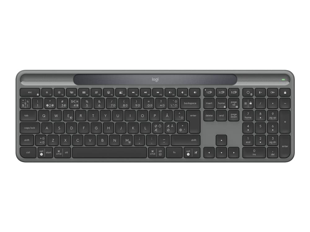 LOGITECH Slim Solar+ Keyboard Graphite - Nordic