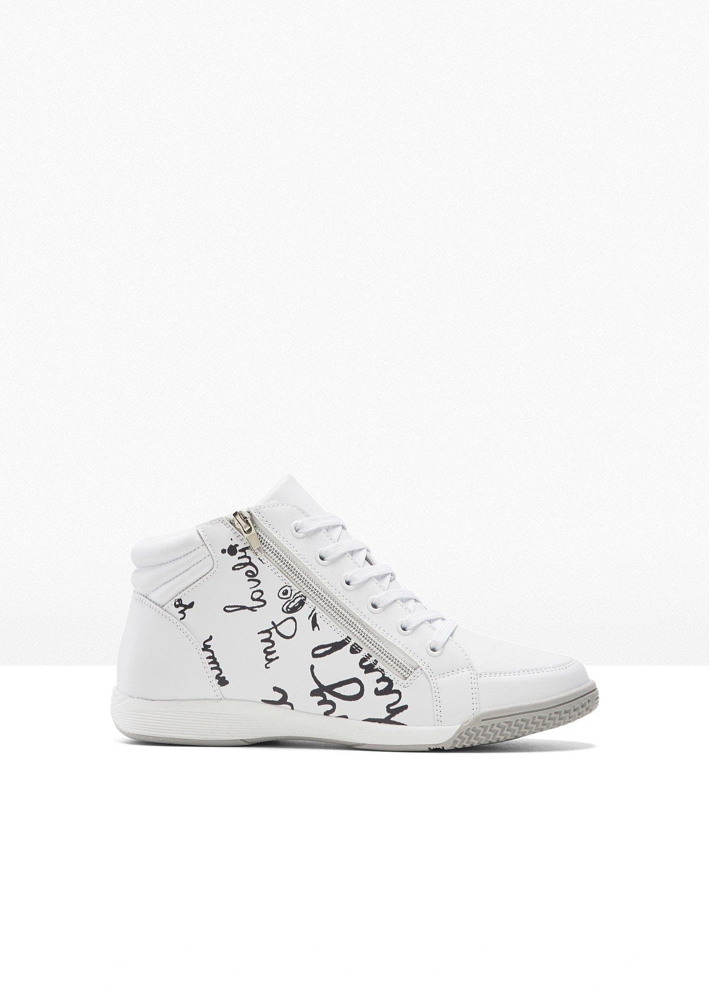 Sneakers med höga skaft och dragkedja