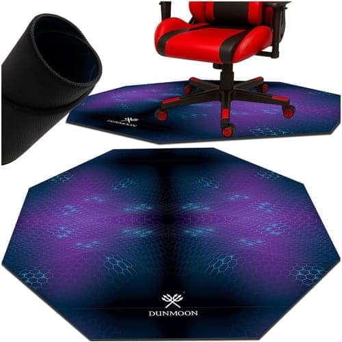Skyddsmatta för gamingstol 120 cm svart halkfri vattentät 4 mm