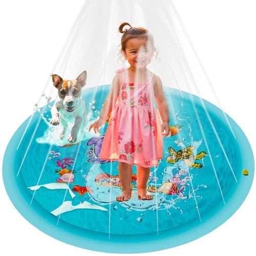 Vattensprinklermatta 150 cm i PVC, anslutning 1 tum till trädgårdsslang