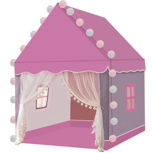 Barntält - rosa med lampor- Kruzzel 22653