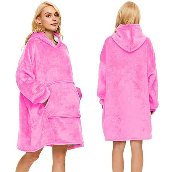 Varm tröja, oversize filt, xxl, 2-i-1, tjock fleece