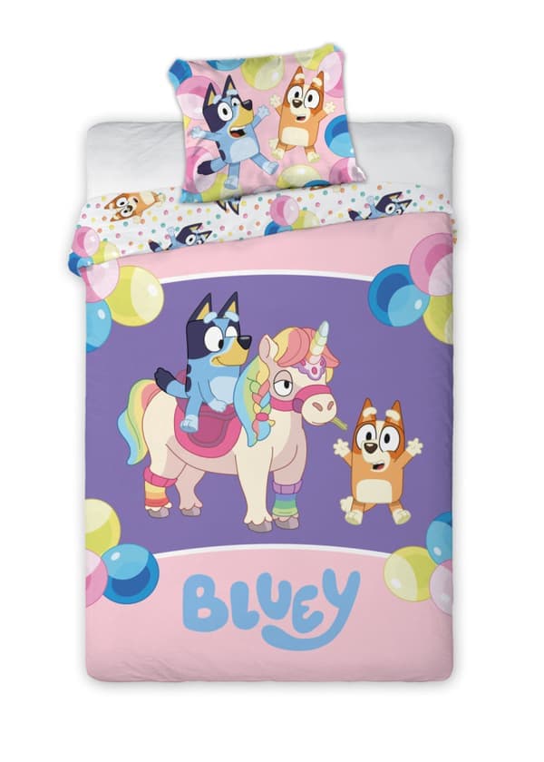Bluey Magical Party bäddset 140x200cm, 70x90 cm