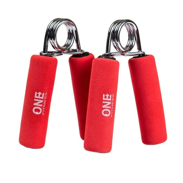 Mjuk styrketräningsklämma - ONE FITNESS - PZ03 - 2 stycken per paket - Handtag i plast med neopren-skum