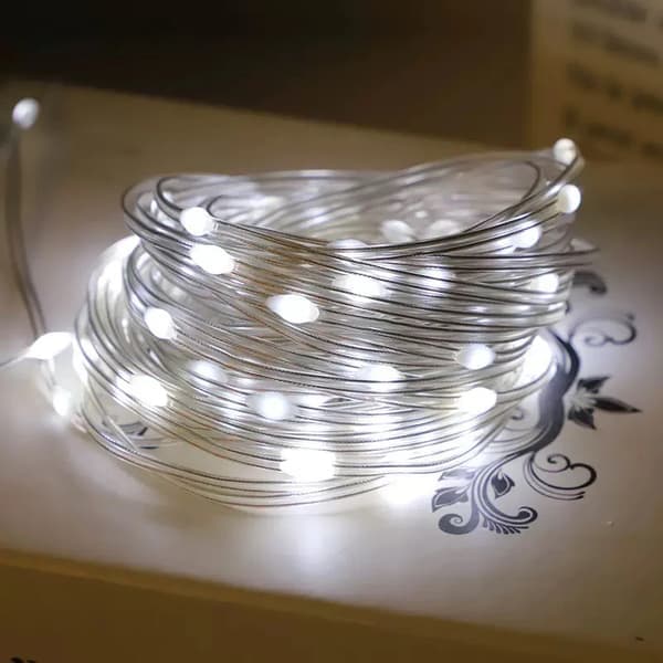 Flexibel LED-ljusslang - Platt modell - IP65 utomhus - 30 m 300 LED - 12 V EU-kontakt - PVC-kapsling - Kallvit