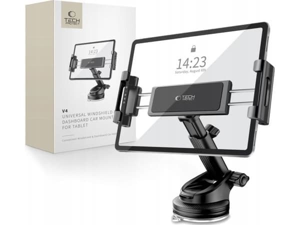 TECH-PROTECT V4 universell hållare för vindruta & dashboard för surfplatta svart