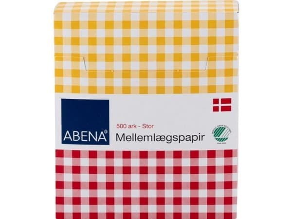 Mellanläggspapper, ABENA, 14,5x12 cm, blekt, pergament, 500 ark - (10 förpackningar x 500 ark)