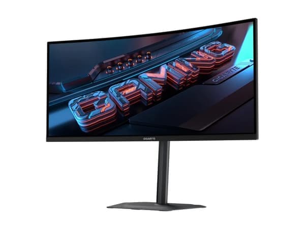 Gigabyte G34WQC2 - LED-skärm - spel - böjd - 34" - 3440 x 1440 WQHD @ 200 Hz - VA - 450 cd/m² - 4000:1 - DisplayHDR 400 - 1 ms - 2xHDMI,