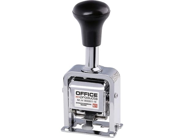 Office Products numrator 6 siffror automatisk silver