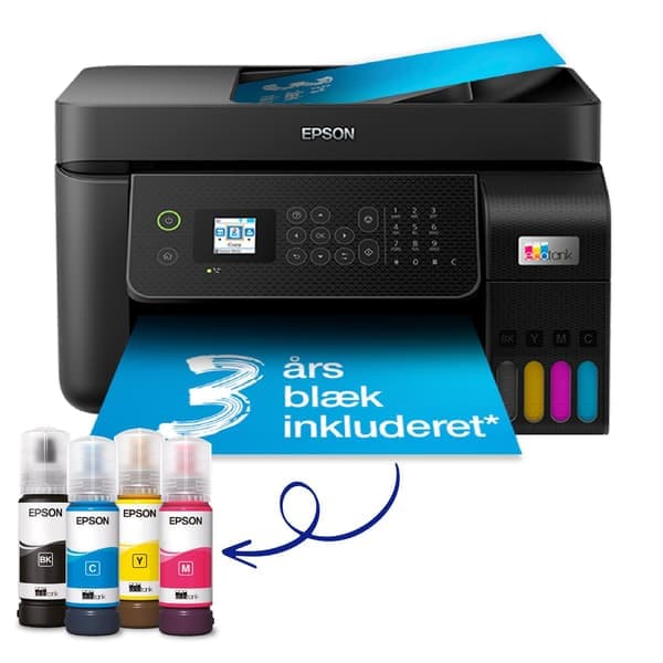Epson EcoTank ET-4800 - Multifunktionsskrivare - färg - bläckstråle - påfyllbar - A4 (media) - upp till 10 sidor/minut (utskrift) - 100 ark - 33.6