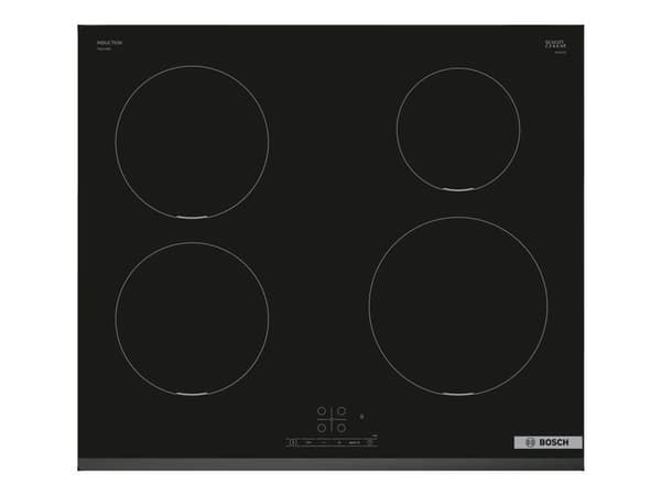 Bosch Serie | 4 PIE631BB5E - Induktionshäll - 4 kokplattor - Fördjupning - bredd: 56 cm - djup: 49 cm - ramlös, - fasett - svart