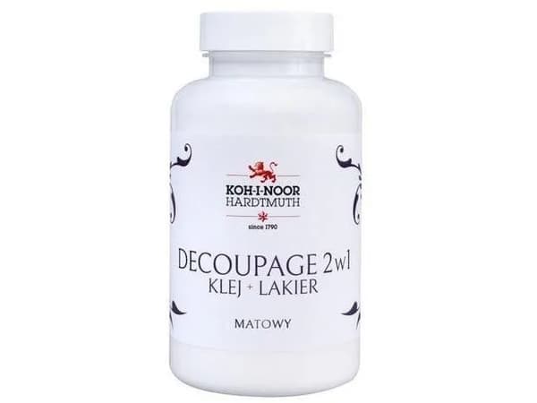 Lim 2-i-1 med decoupage-lack matt 200 ml