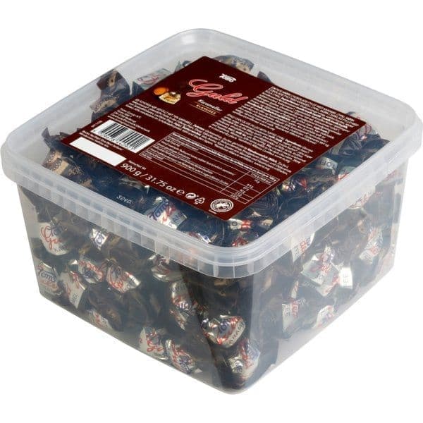 Toms guldkarameller 900 g i plastbuddle