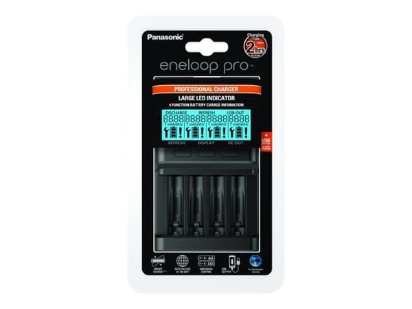 Panasonic eneloop BQ-CC65E - Batteriladdare - 4 x batteriladdare - 1 A (USB)