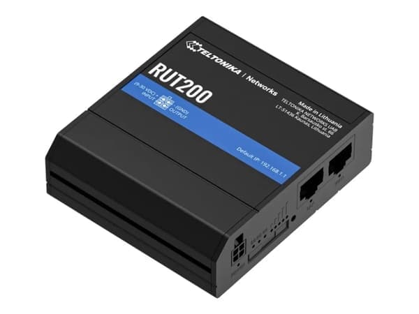 Teltonika RUT200 - Trådlös router - WWAN 2,4 GHz - 4G, 2G, 3G - DIN-skenmonterbar