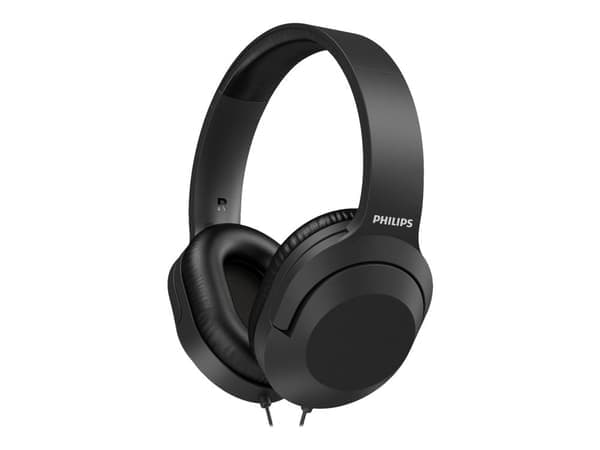 Philips TAH2005BK - Hörlurar - fullstorlek - kabelansluten - 3,5 mm kontakt - ljudisolerande