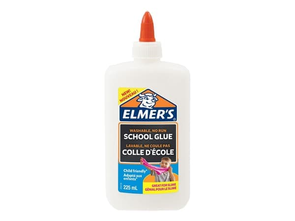 Skollim Elmer's white 225 ml - tvättbart lim för slem