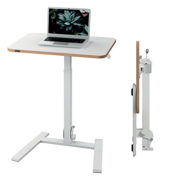 Leitz Ergo Small - Skrivbord för sittande/stående - rektangulär med konturerade hörn - vit