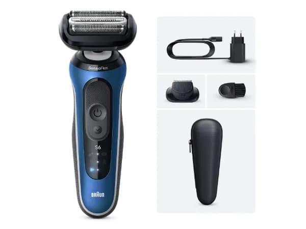 Braun 62-B1200s, Folierakapparat, Svart, Blå, Rostfritt stål, Knappar, AC/Batteri, Litium-Ion (Li-Ion)