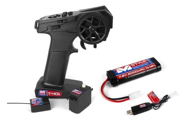 R/C-set - radioset, servo, batteri och laddare