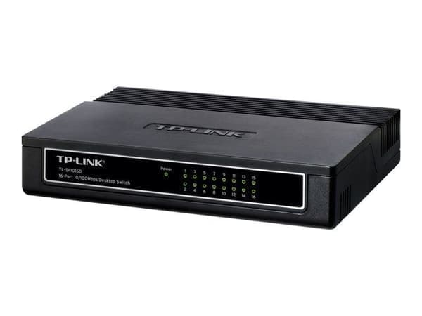TP-LINK TL-SF1016D 16-ports 10/100Mbps Desktop Switch - Switch - 16 x 10/100 - desktop