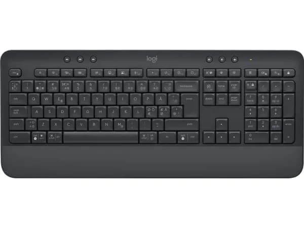 Logitech Signature K650 - Tangentbord - trådlös - Bluetooth LE - QWERTY - nordiskt (danska/finska/norska/svenska) - grafit