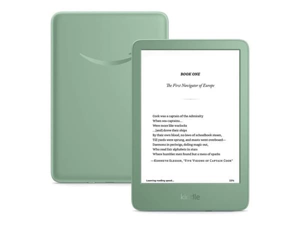 Amazon Kindle - 11:e generation - eBook-läsare - 16 GB - 6" monokrom - pekskärm - Bluetooth, Wi-Fi - matcha - annonser stöds på låsskärm