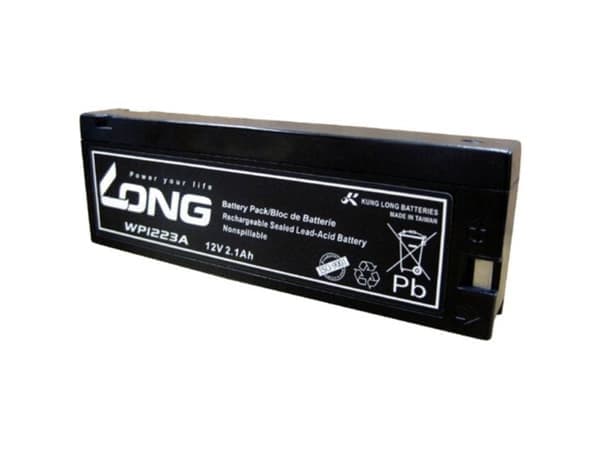 Long WP1223A blybatteri 12 V 2,1 Ah blyfleece (B x H x D) 182 x 61 x 23 mm polanslutning låg självurladdning, underhållsfritt