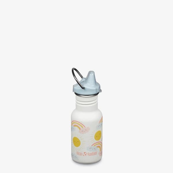 KLEAN KANTEEN KID CLASSIC NARROW 355ML SIPPY KORK Rainbows White