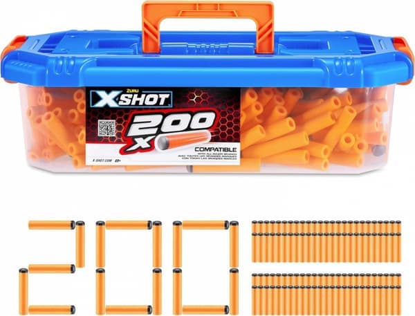Skumgummipilar kompatibla med bl a NERF, 200 st