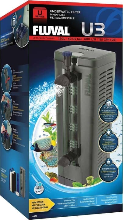 Fluval Internt filter U3 600L/H för akvarier upp till 150L - (126.2475)