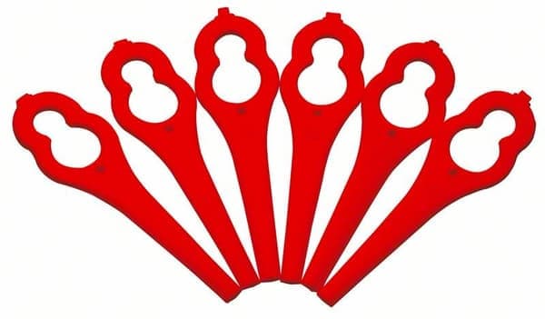 Bosch säkerhetsplastknivar röda F016800183, 24-pack för grästrimmers