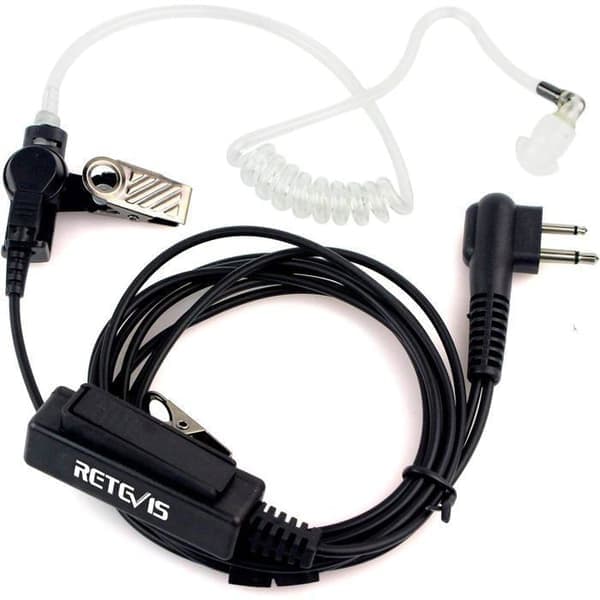 Retevis Hörsnäcka Talkie Walkie 2 Pins Hörlurar Akustisk Tub Öronpropp Kompatibel med Motorola CP040 GP2000 HYT-TC500 MAG One A8