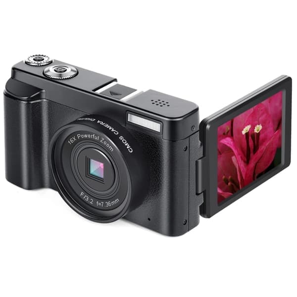 4K Digitalkamera med 48MP, 3" Vridbar Skärm & Smarta Fotograferingsfunktioner Svart, kompatibelt med Huawei