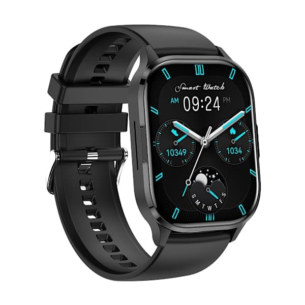 Smartwatch med olika sportlägen, Bluetooth-samtal, vattentät Black