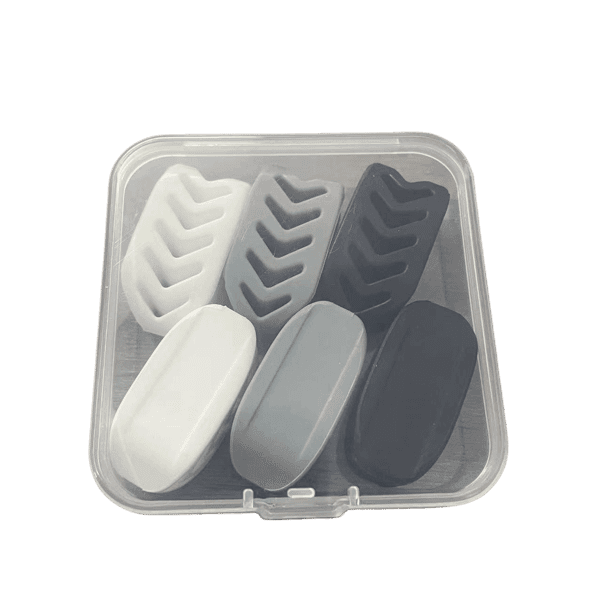 Käktränare Träningsträning silikon 12-pack Black+White+Grey