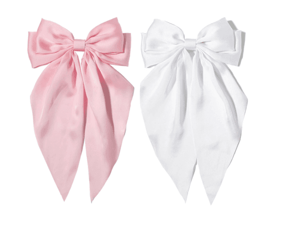 Stora Hårband / Rosetter Pink + White