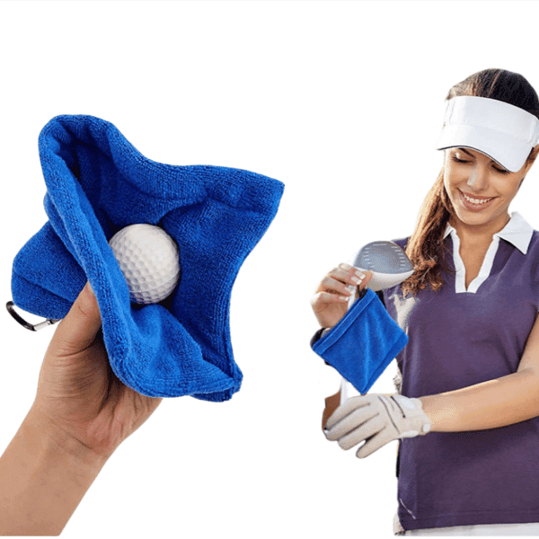 Golfbollsrengöringshandduk | Mikrofibervåffelmönster Blue