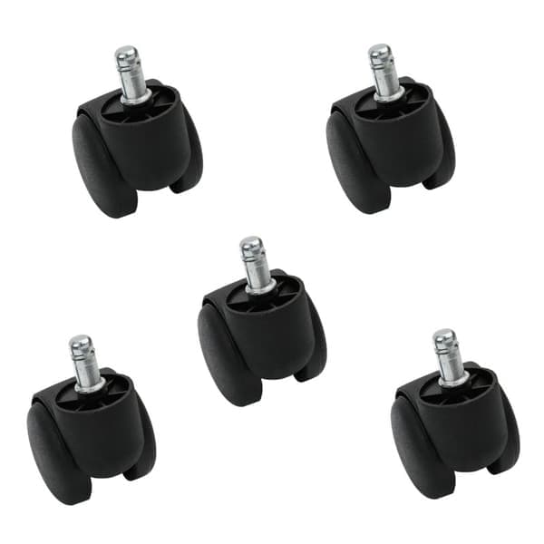 Stolshjul länkhjul möbelhjul 5-pack 50 mm / 2 tum Black