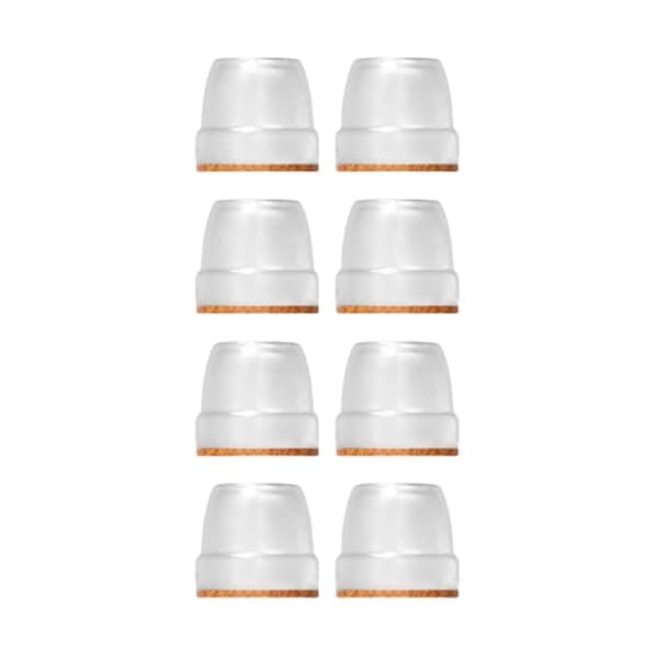 Genomskinliga stolbensskydd - 8-pack LightBrown Square M