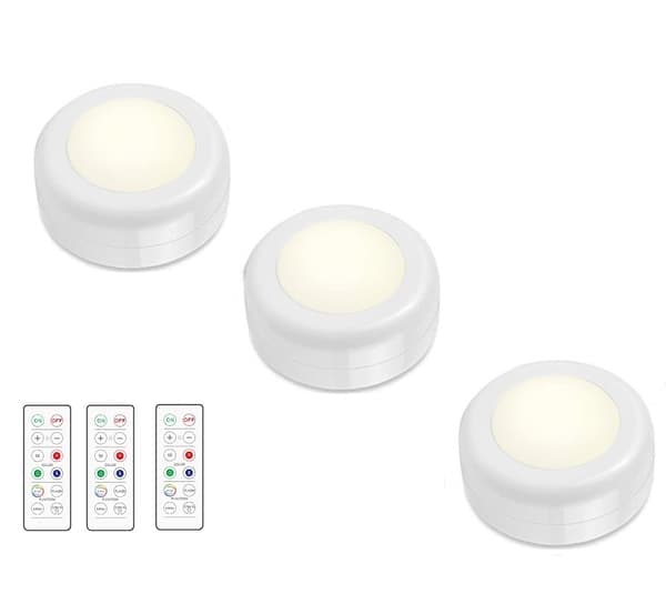LED-spotlight med fjärrkontroll 3-pack