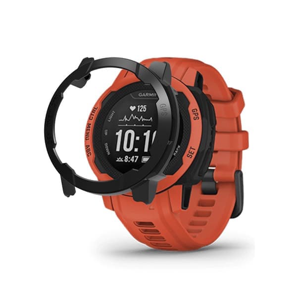 Skyddsfodral för Garmin Instinct 2S - Halvtäckande PC-skal, Stöttåligt och Dammtätt Black