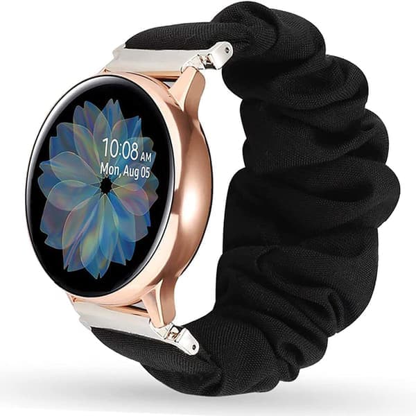 Elastiskt Klockarmband för compatible with Samsung/Huawei Smartwatch - Trendigt Scrunchie Armband med Tryck 18 mm