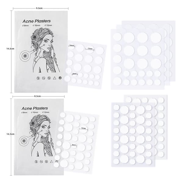 Osynliga Hydrocolloid Acneplåster – 24 Plåster per Ark