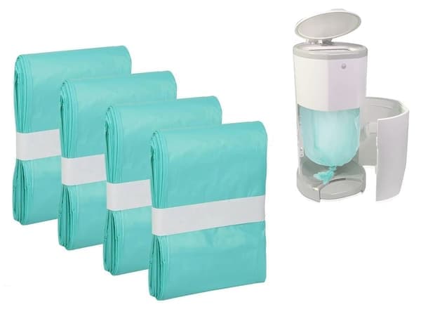 Refillpåsar till blöjhink 16 L - Luktförseglade Blöjpåsar - 20-Pack