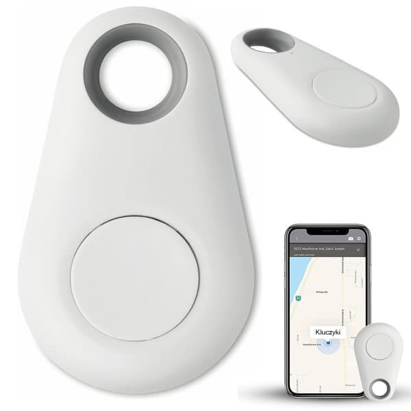 Nyckelring telefon nyckellokalisering bluetooth nyckelsökare signalsändare - White