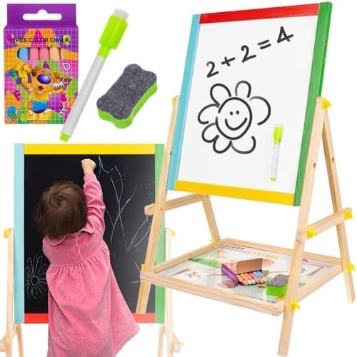 Whiteboard/Blackboard Tavla för Barn - Dubbelsidig
