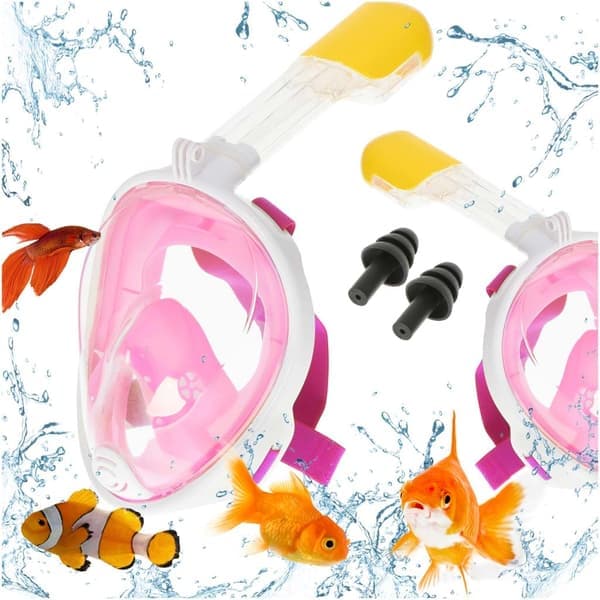 Snorkelmask Heltäckande - Snorkling - S/M Rosa