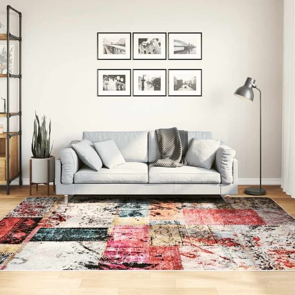 Matta tvättbar lappmönster 160x230 cm flerfärgad