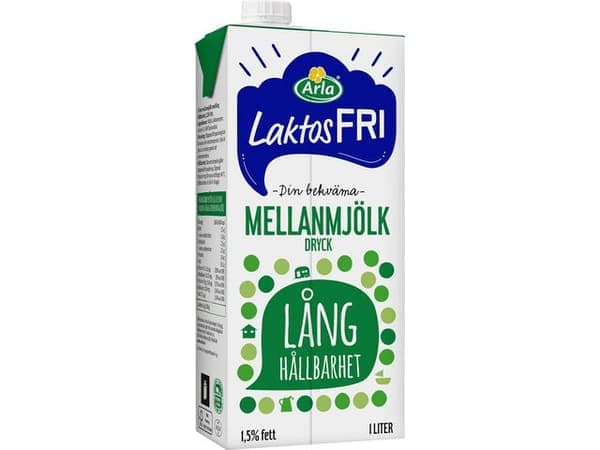 Mjölk ARLA lång hållbarhet laktosf 1L 10st
